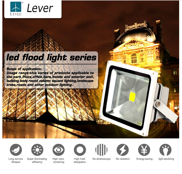 IP65 Outdoor UL 50W LED Flood Lighting with 2 Years Warranty