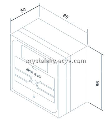 Break Glass Emergency Exit Door Release Button (Red) Exit Button