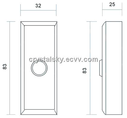 Door Release Button with Back Box (Plastic or Alloy) Door Exit Button