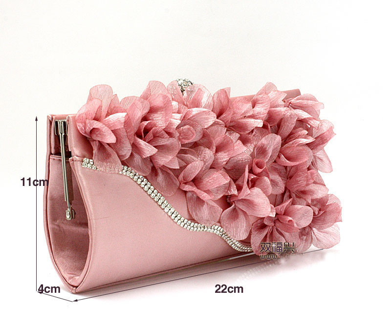 flower and diamond small day clutch bag.nice evening bags for lady