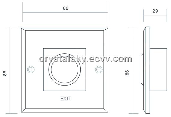 Infrared Sensor No Touch Exit Button / Access Control Door Release Button