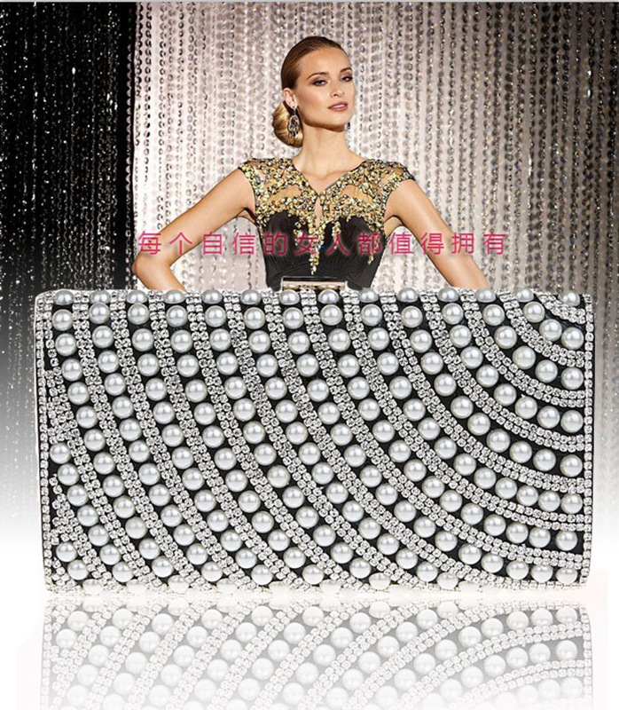 pear and diamond decoration trendy nice quality bag.great clutch purse bag and evening bag