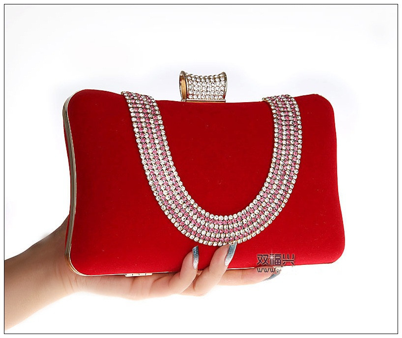 u-shaped women's crystal clutch purse bag.wonderful sparking women handbag for sale