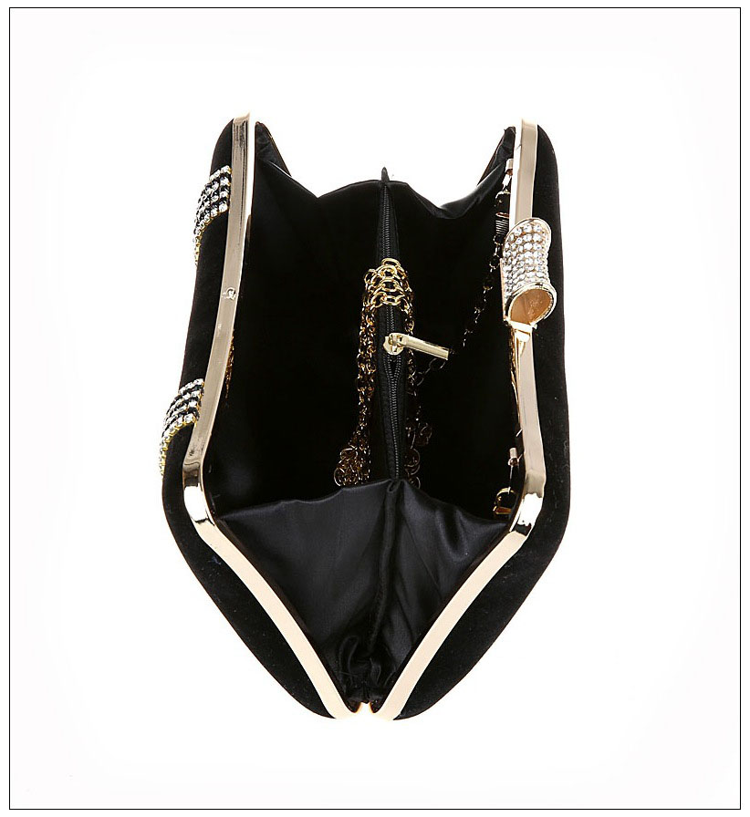 u-shaped women's crystal clutch purse bag.wonderful sparking women handbag for sale