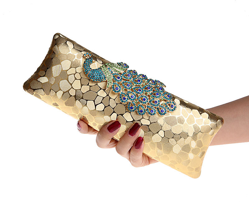 Beautiful Hot seller peacock small clutch bag.Fashion evening clutch bag