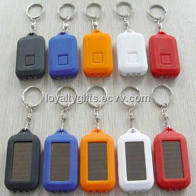 2014 Gifts Solar LED light Key Chain with different colors
