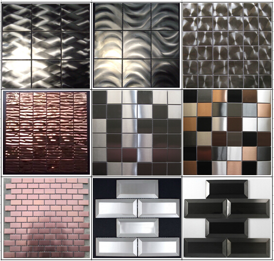 Beveled arabesque stainless steel tiles