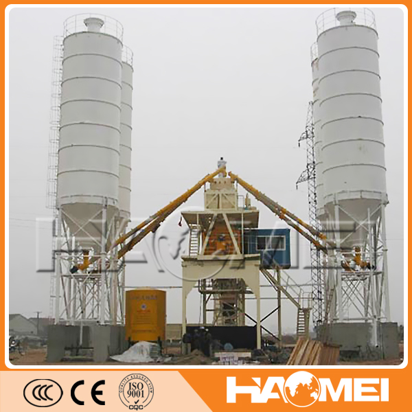 Best selling real estate industrial HZS50 concrete mixing plant