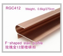 Ck Rose Golden Round Stair Nose Flooring Profile From China