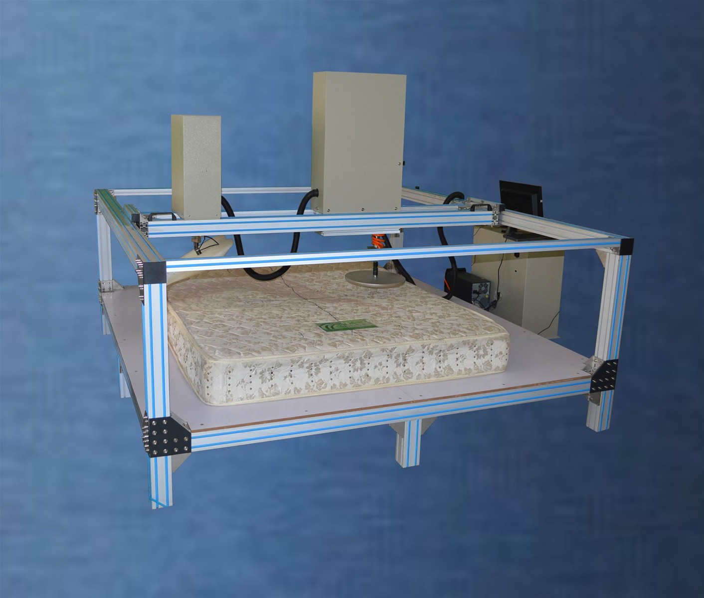 Integrated design of mattress hardness tester and edge durability test machine