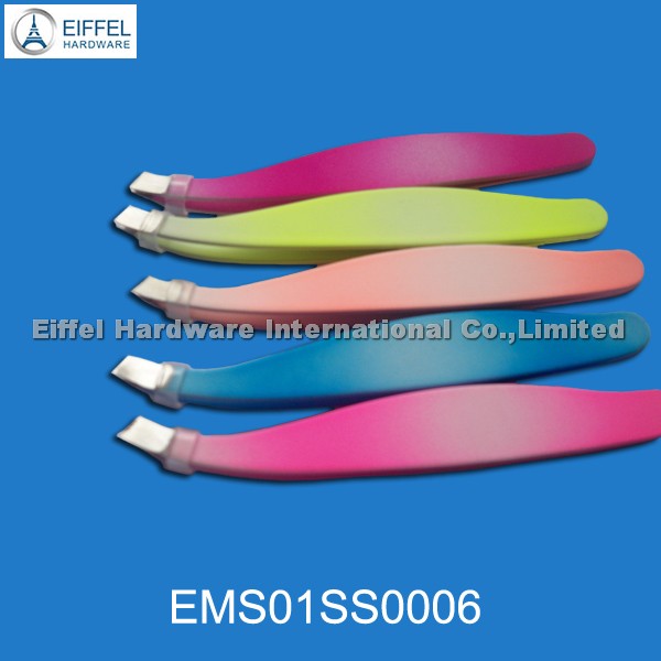 Stainless steel tweezers with nice coating ,9CM L(EMS01SS0006)