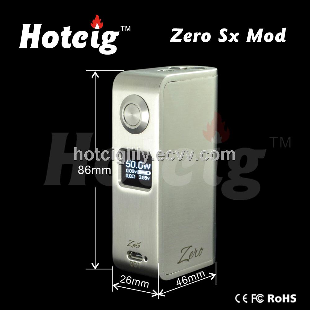 hotcig newest zero mod clone box mod 50watt fit with battery 18650