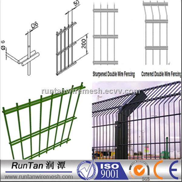 PVC coated double wire fencing