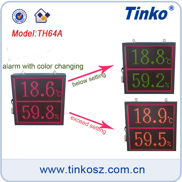 TH64A digital temperature humidity display with infrared remote control