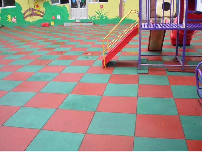 Safety Playground Rubber Tile Rubber Flooring Tile From China