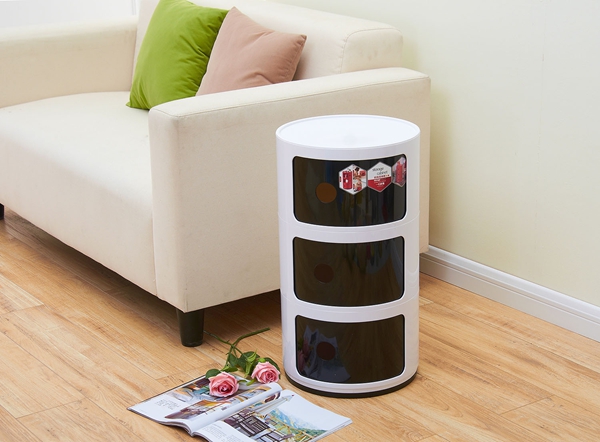 Living Room Decorative Round Plastic Storage Box And Abs Storage