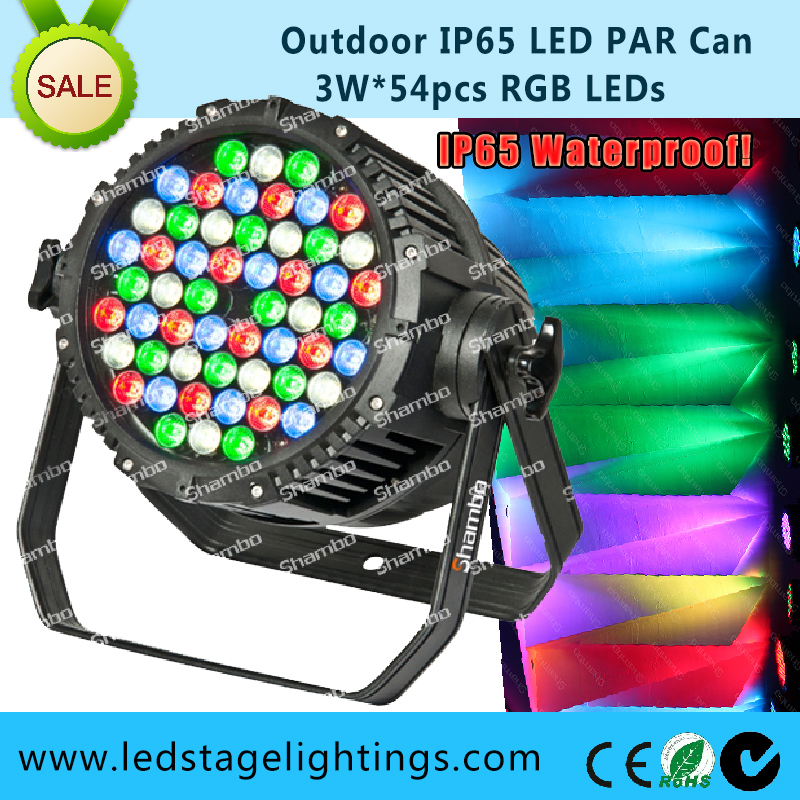 Outdoor IP65 LED Par Cans 54*3W RGB/RGBW LED stage lighting