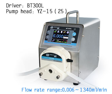BT100L peristaltic pump with flow rate display