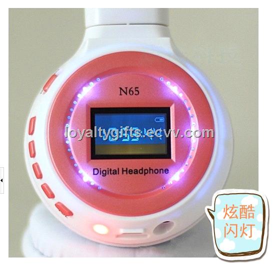 Wireless Headphone Bluetooth Headset with LCD screen ,MIC,FM,TF card MP3