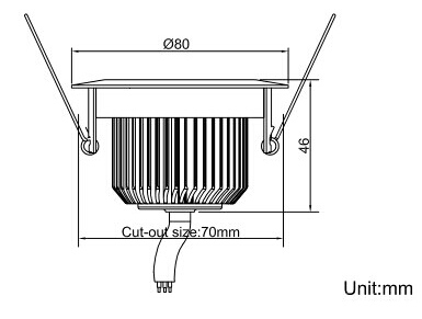 6WBuiltinCOBLEDDownLightDriverfreeDimmableRecessedLamp