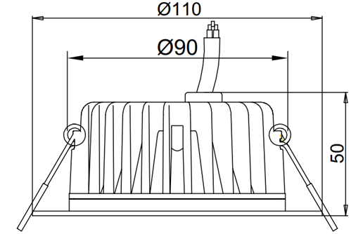 SAAACDriverlessDownLightCOBFireRatedCeilingLightGNHACD903I10WD