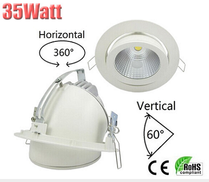 35W adjustable COB LED downlight 2300-2900lm
