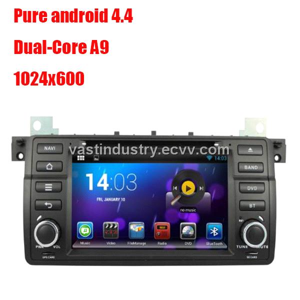 Android4.4 car dvd player with 1024 x 600 resolution for BMW E46 with mirror link and DVR
