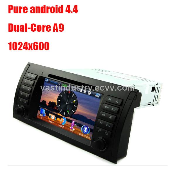Android4.4 car dvd player with 1024 x 600 resolution for BMW 5-e39 BMW X5-E53 with mirror link DVR