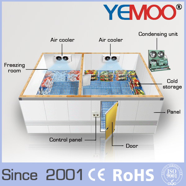 Low Temperature Building Food Cold Storage Room Design From