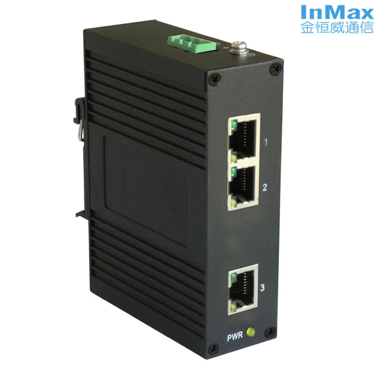 3 RJ45 Port Unmanaged Industrial Ethernet Mini Switch i303B