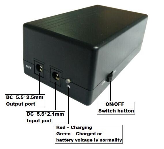 ups system 12v ups battery charger for mifi router 4g cctv ip camera