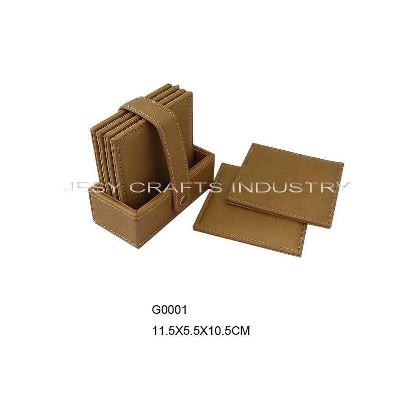 promotional leather coaster setG0001