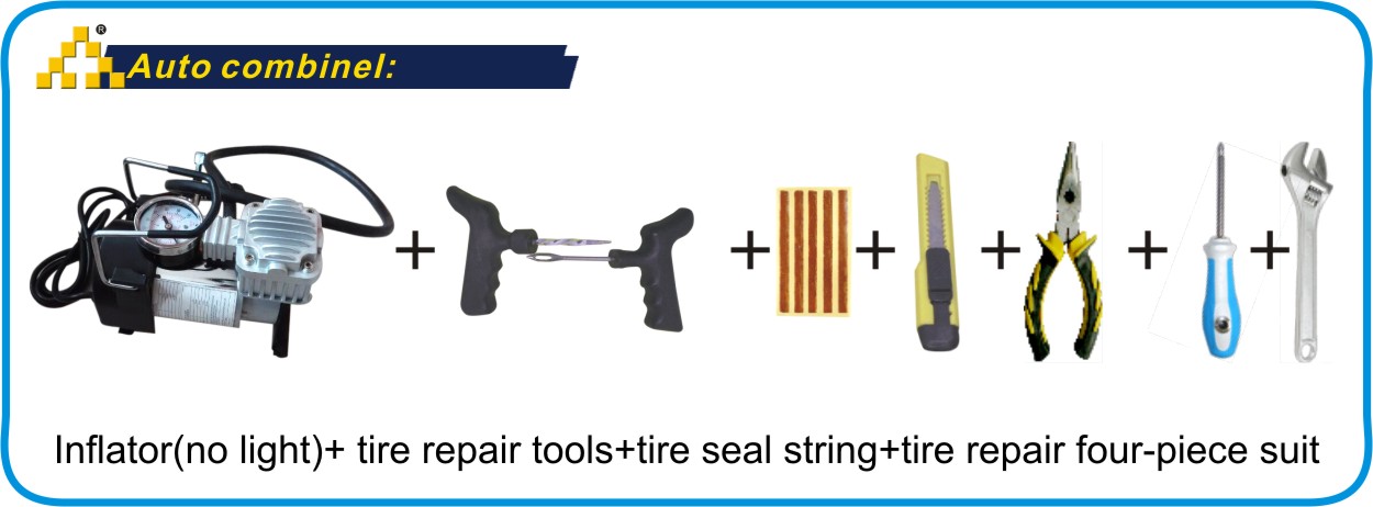 emergency tools kit tyre inflator tire sealer tire repair tools