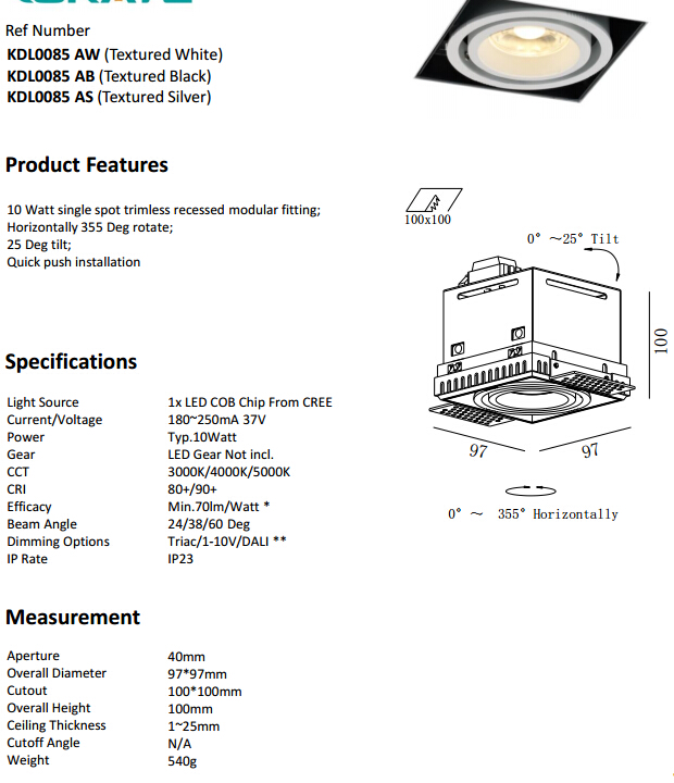 Trimlesssquaredownlight