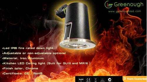 GU10LEDFireRatedLEDDownLightKitchenLEDCeilinglightForUKMarket