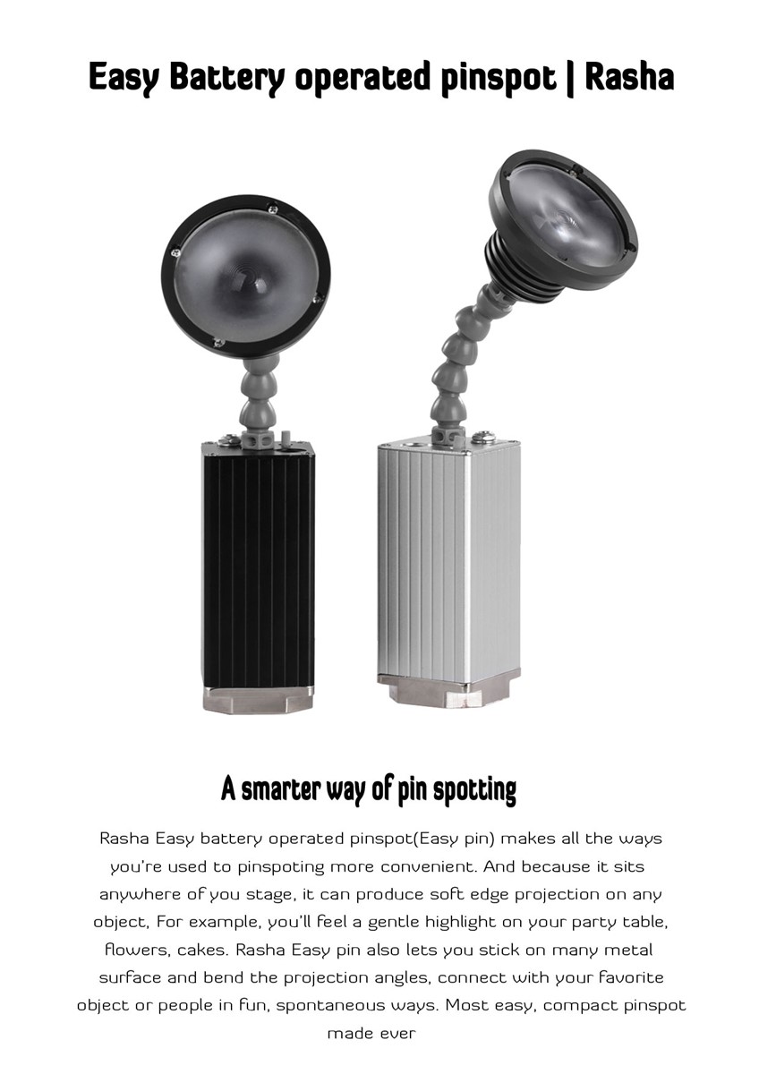 New Arrival 10W Zoom Warmwhite Battery Powered LED Pinspot Light with MagneticLED Flashlight with IR Remote Control
