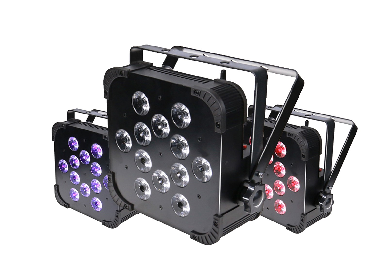 New 12pcs18W 6in1 RGBAW UV WiFi DMX LED Flat Par CanUV Color LED Sliam Par Light for Stage Party