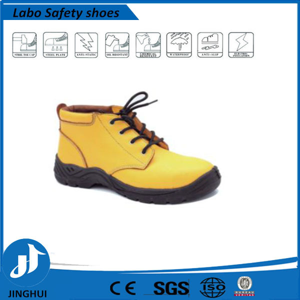 stylish yellow protective steel toecap safety leather shoes,safety boots