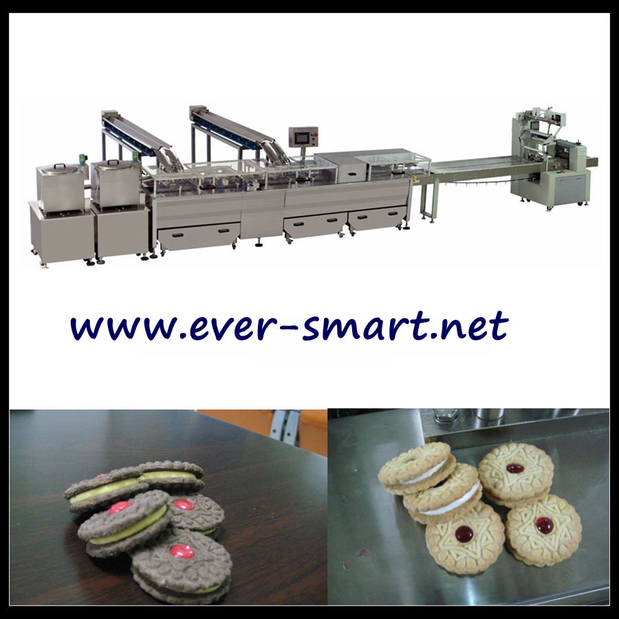 Double Color Sandwiching Machine connect with Packaging Machine