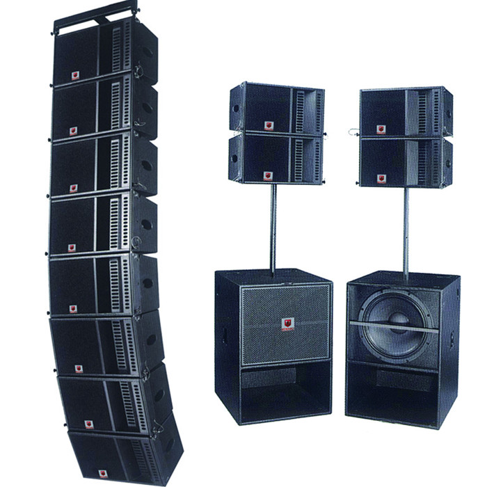 dual 10 inch waveguide horn line array