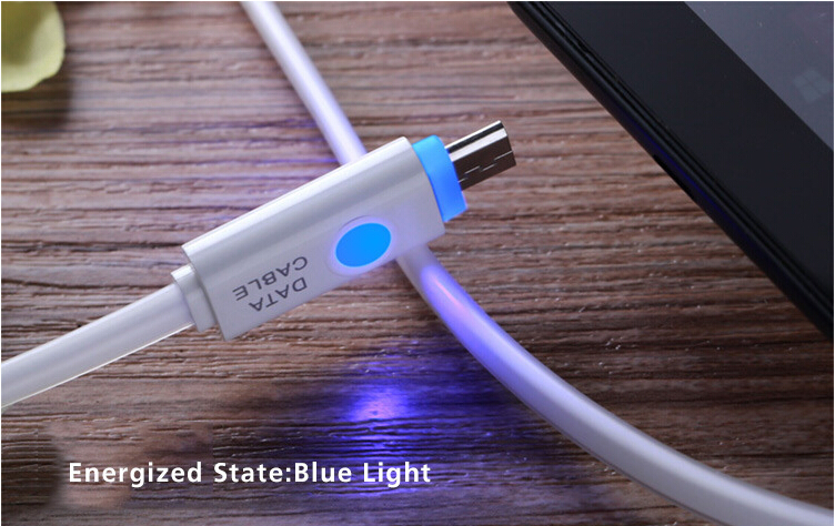 HighQualitySmartLEDLightFlatMicroUSBDataCable