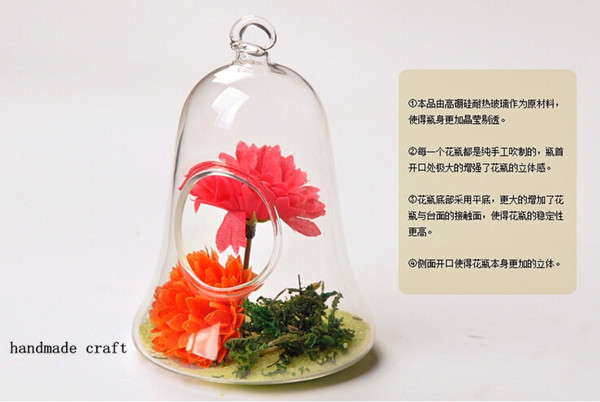 LampBlownGlassBellwithopenMetalStandGlassBellTerrarium