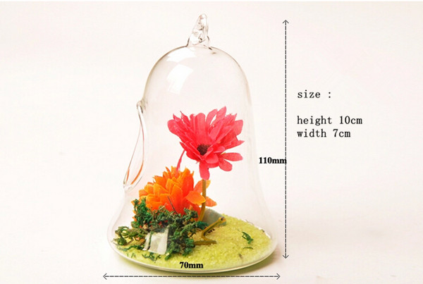 LampBlownGlassBellwithopenMetalStandGlassBellTerrarium