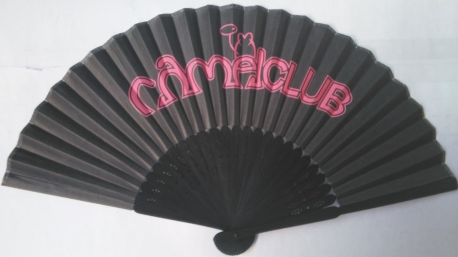 Japan decor promotion paper fan with bamboocheap paper fan