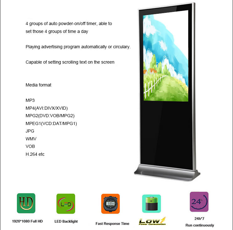 Standaloneindoorwirelesswifiindoortvscreenpanellcdwallmountingadplaywithmediascreen