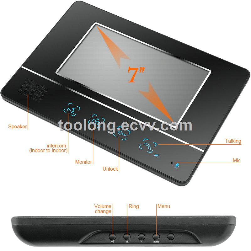 Newdesign7InchTFCColor4wireVideoDoorPhoneLCDDisplayVideodoorbell