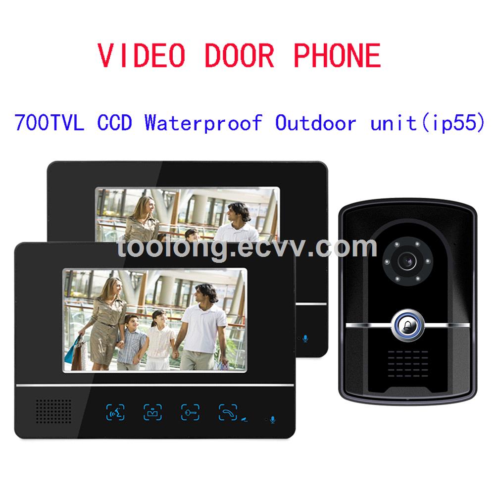 Newdesign7InchTFCColor4wireVideoDoorPhoneLCDDisplayVideodoorbell