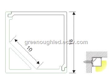 VShapeLEDAluminumProfileLEDLinearStripBarLightWith30DegreesLens