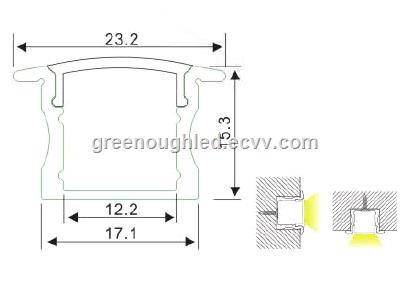 LedAluminumProfileStripLightDisplayLEDStripLighting