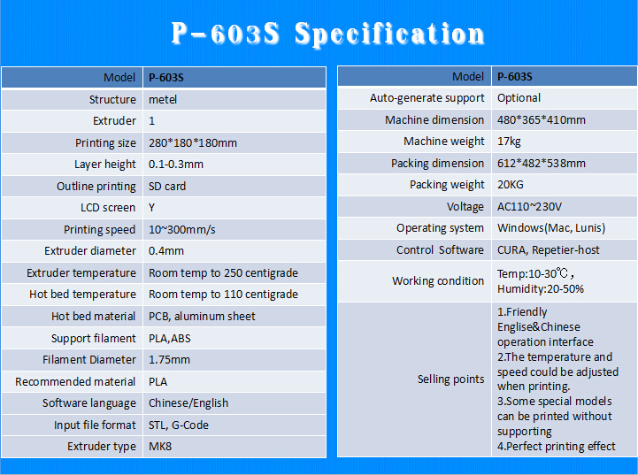 2016Highperformancethreedimensionalprinter3Dprintingmachine